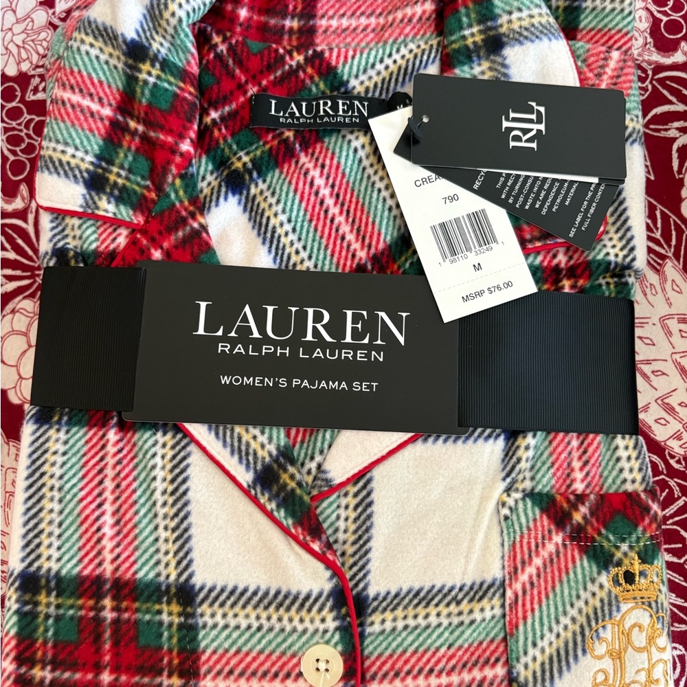 Ralph Lauren Women's Plaid Pajama Set